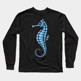 Seahorse Blue Long Sleeve T-Shirt